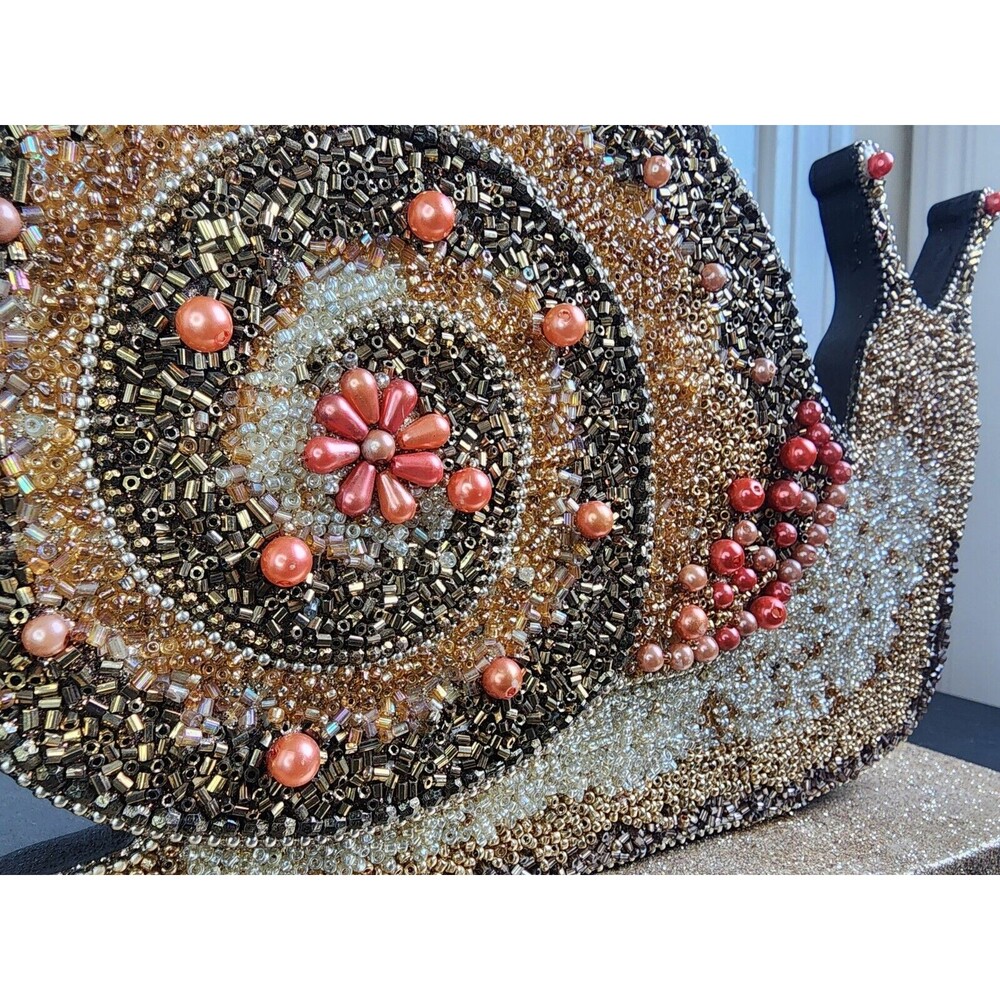 New Fly By Night Beaded Snail Sculpture - Picture 5 of 10